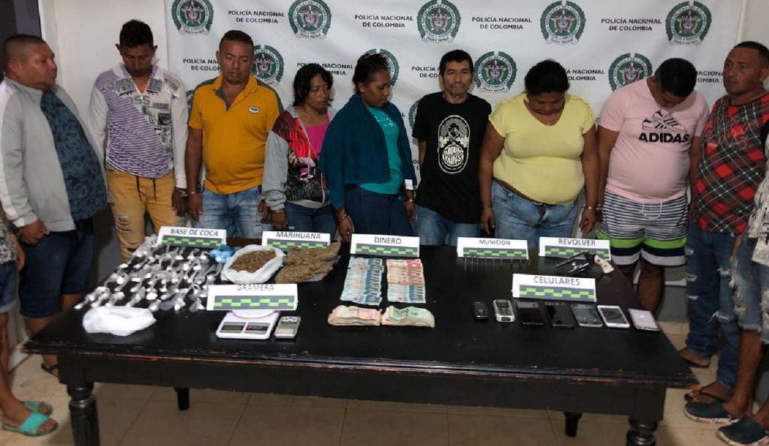 En el operativo contra la banda ‘Los del Ocho’ se incautaron armas de fuego, municiones, base de coca y marihuana