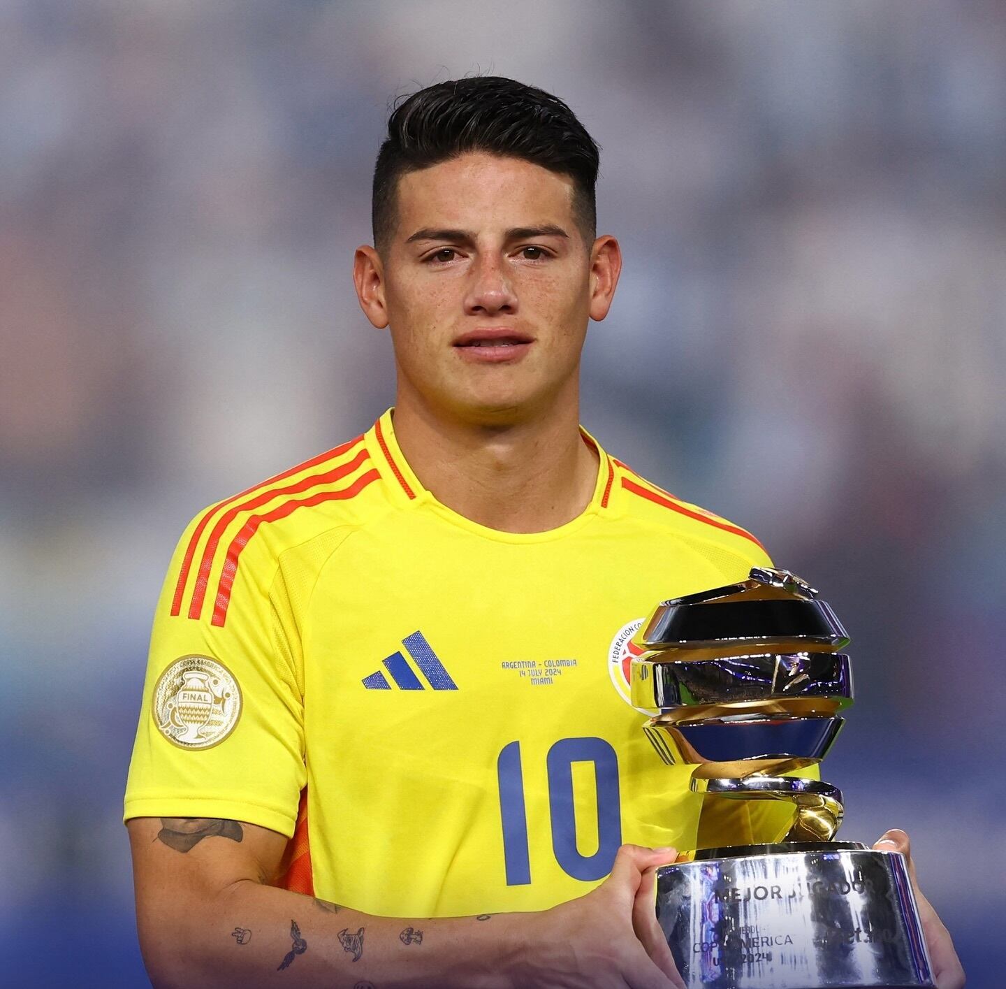 James Rodríguez, mejor jugador de la Copa América. Foto: Cortesía Conmebol Copa América