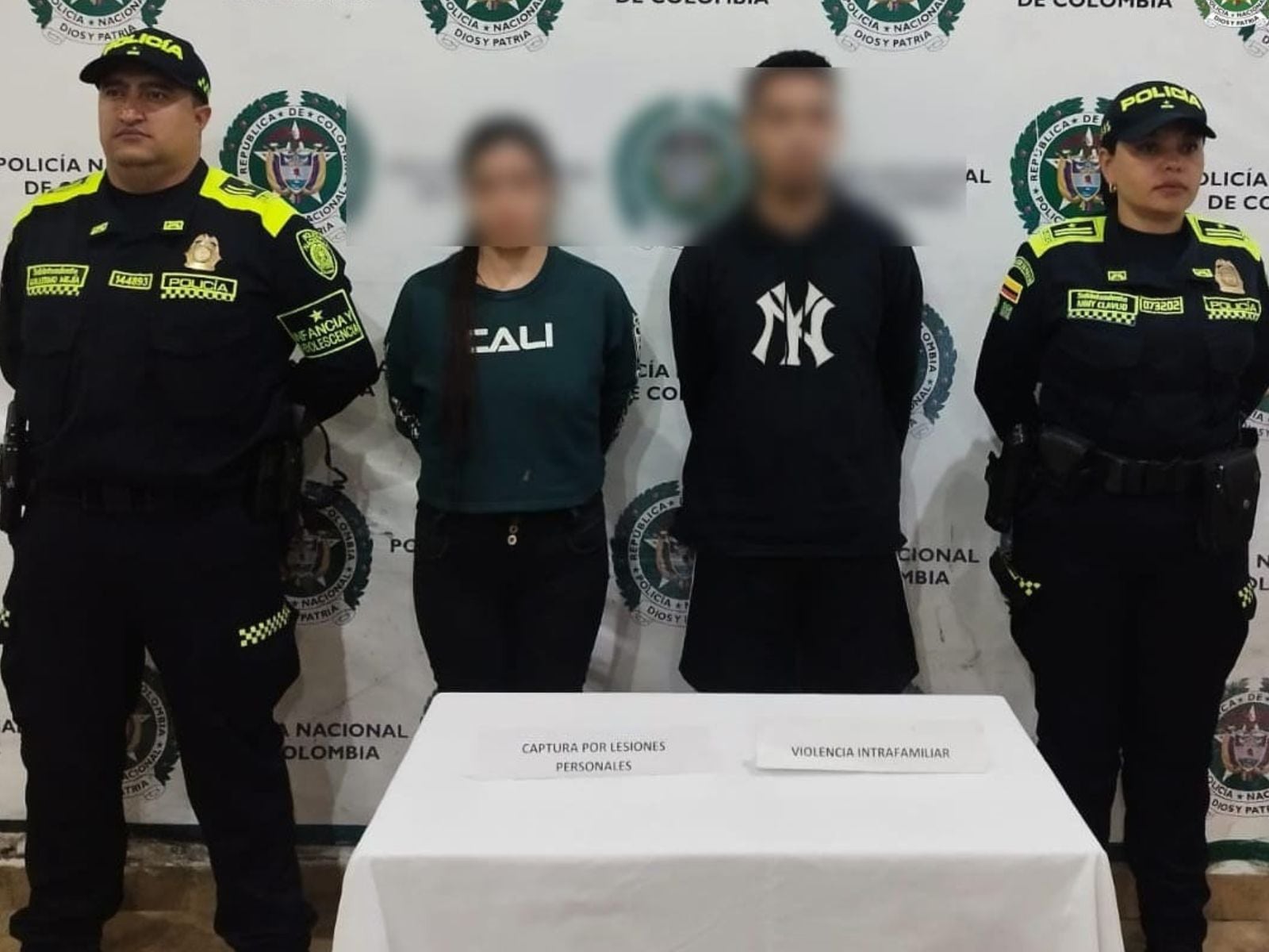 Condenados por tortura a dos menores (foto: Fiscalía General de la Nación)