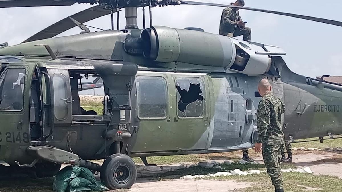 14 soldados del Ejército, heridos tras atentado a un helicóptero en el que se movilizaban en Bolívar