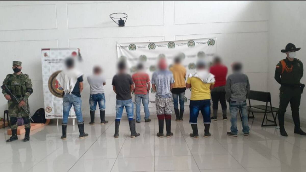 Nueve capturados en Neira por presunta minería ilegal