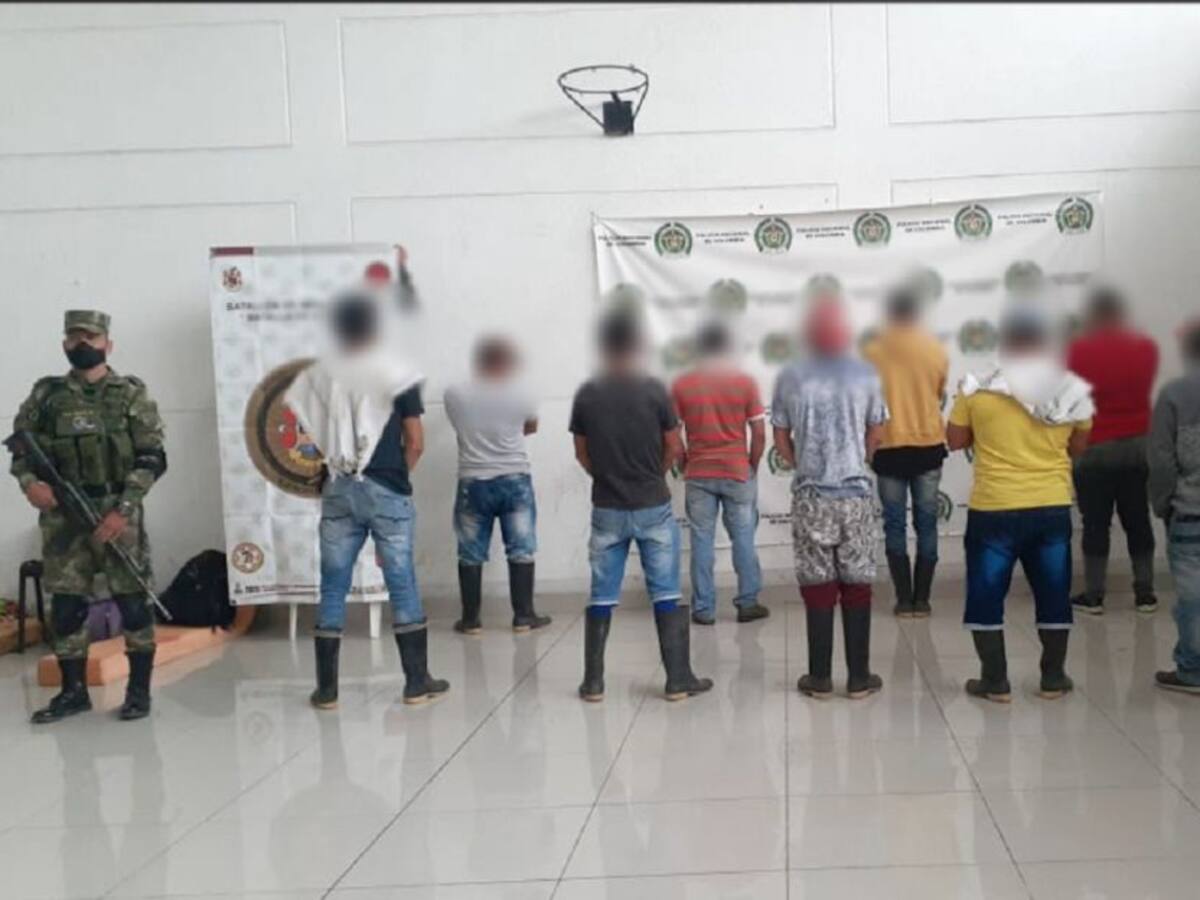 Nueve capturados en Neira por presunta minería ilegal