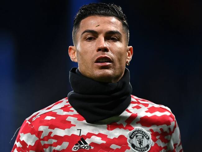 Cristiano Ronaldo en el calentamiento previo al partido.