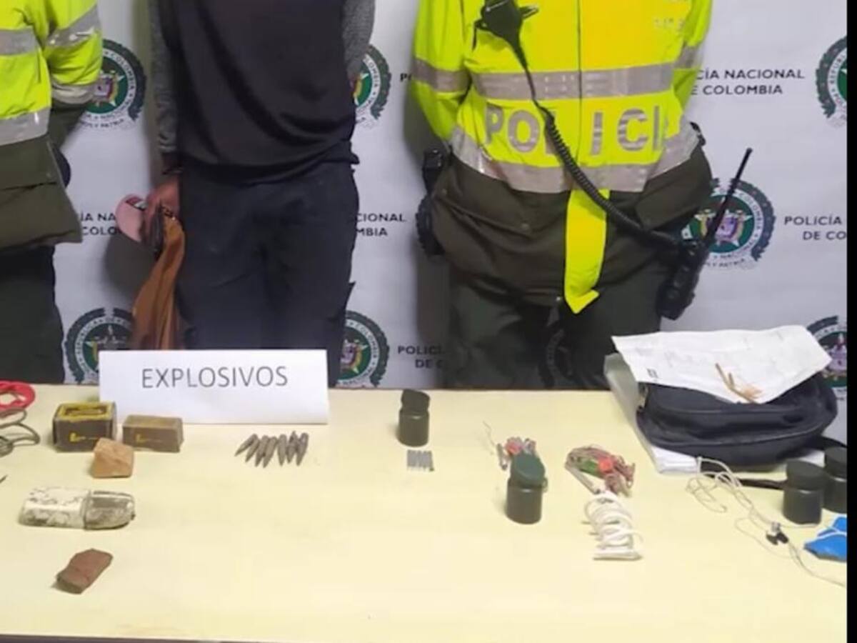 Capturan a persona con maleta llena de explosivos en Bogotá