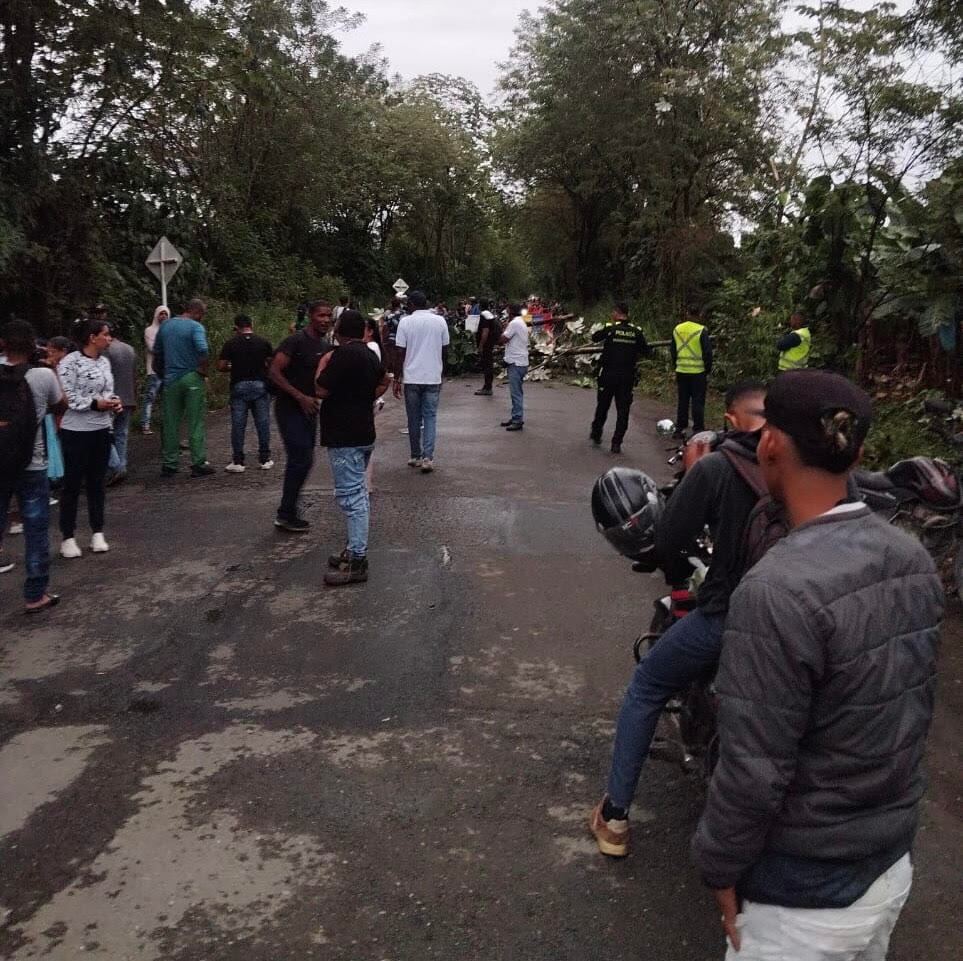 Bloqueos en Turbo, en el Urabá antioqueño. Foto: Augura.
