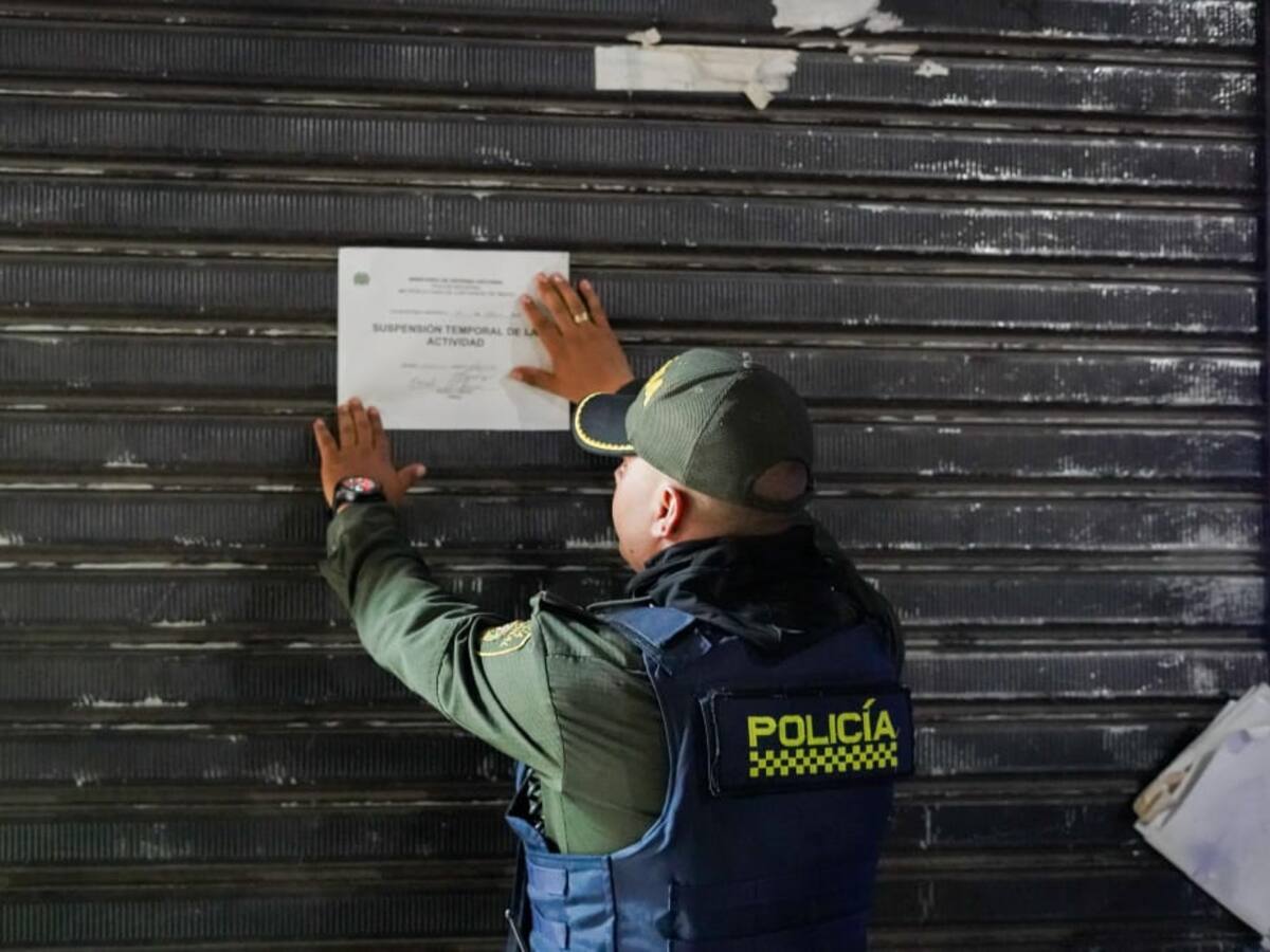 Operativos en Cartagena dejaron cierre de 12 establecimientos comerciales