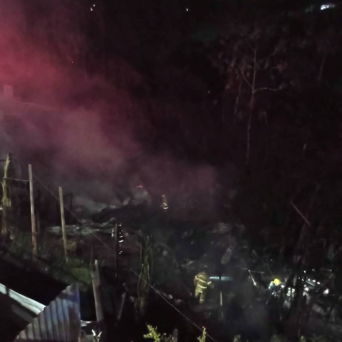 Siete viviendas fueron consumidas por las llamas debido a un incendio en Calarcá, Quindío