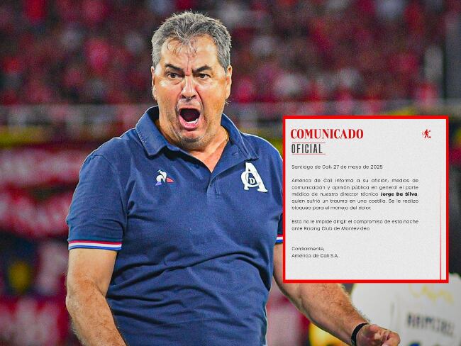 América de Cali confirmó que Jorge Da Silva sufrió accidente en entrenamiento, ¿Dirigirá vs Racing? // Caracol Radio