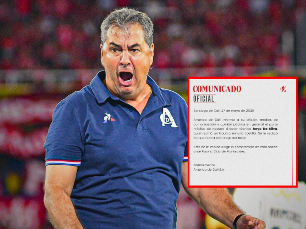 América de Cali confirmó que Jorge Da Silva sufrió accidente en entrenamiento, ¿Dirigirá vs Racing?