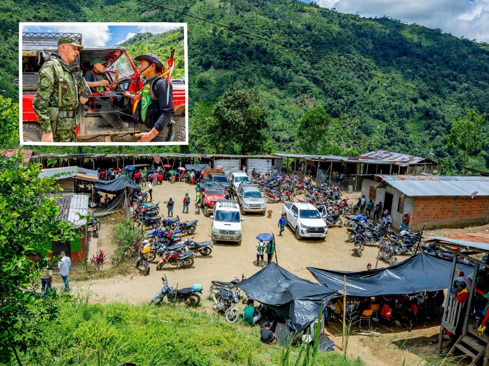 Ejército Nacional hace presencia en resguardos indígenas de Risaralda (foto: Gobernación de Risaralda)