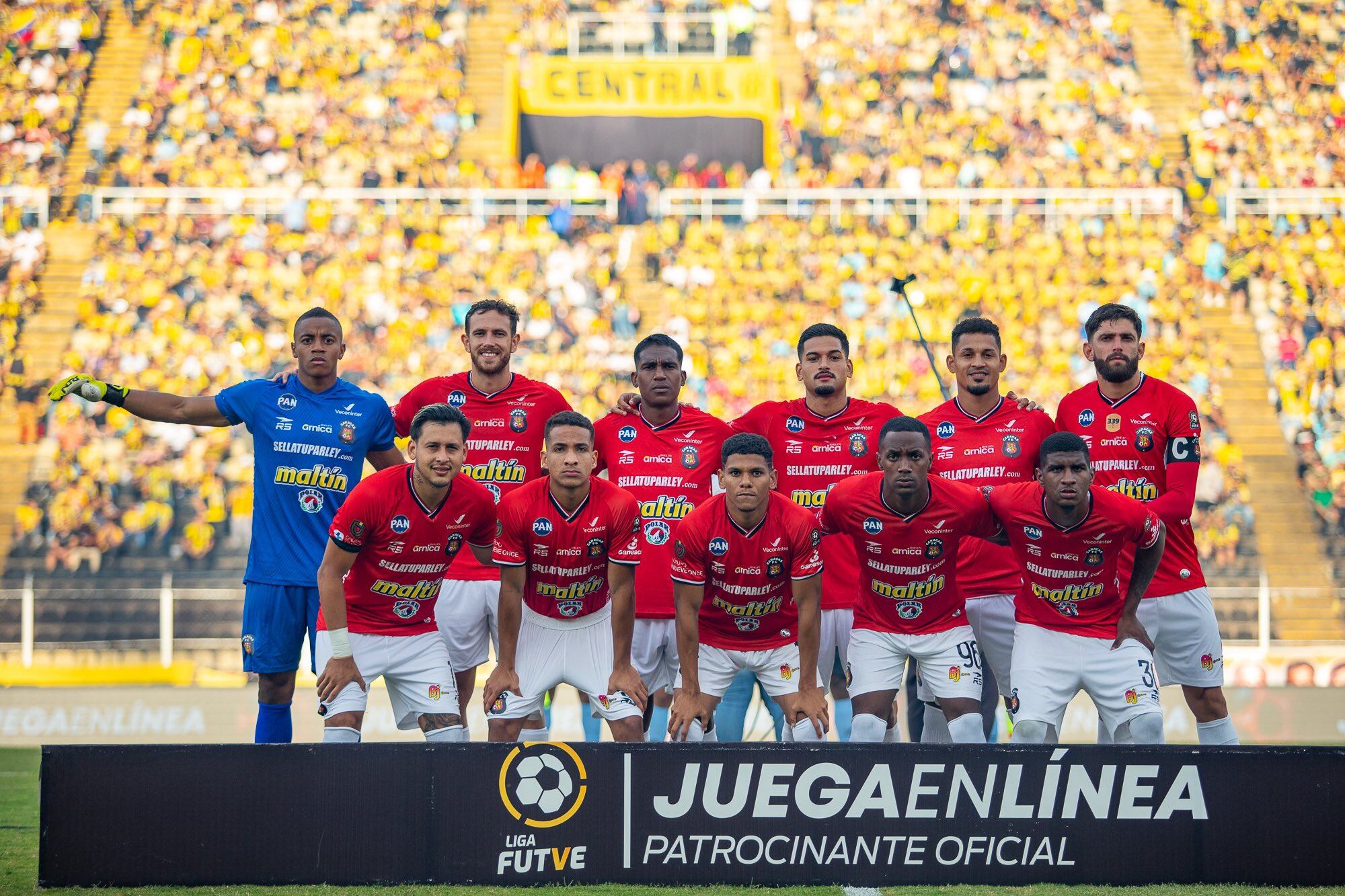 Once titular de Caracas en el partido ante el Táchira / Twitter: @Caracas_FC.