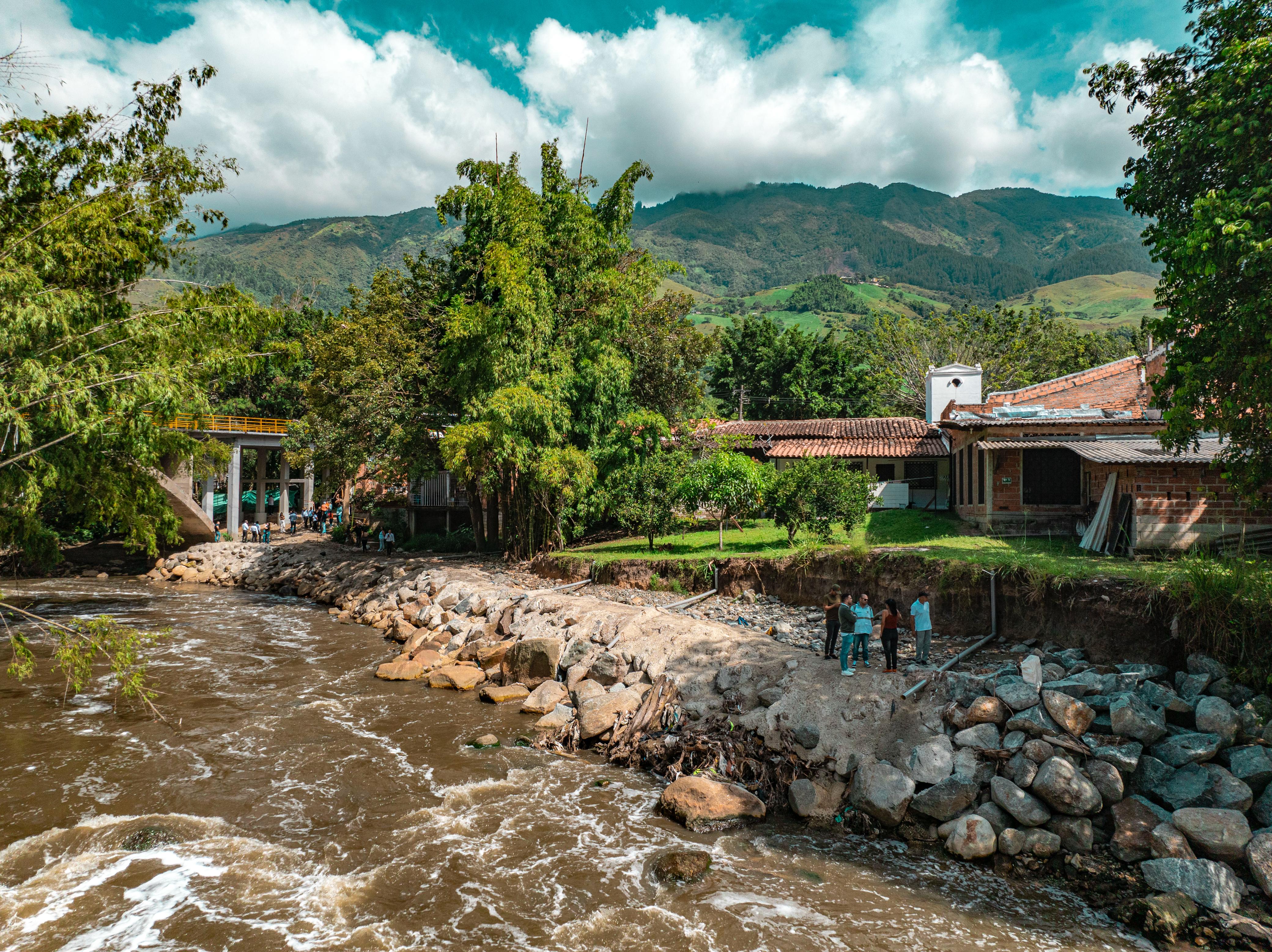 Obras en río Aburrá - Medellín en Brabosa. Foto: Alcaldía de Barbosa