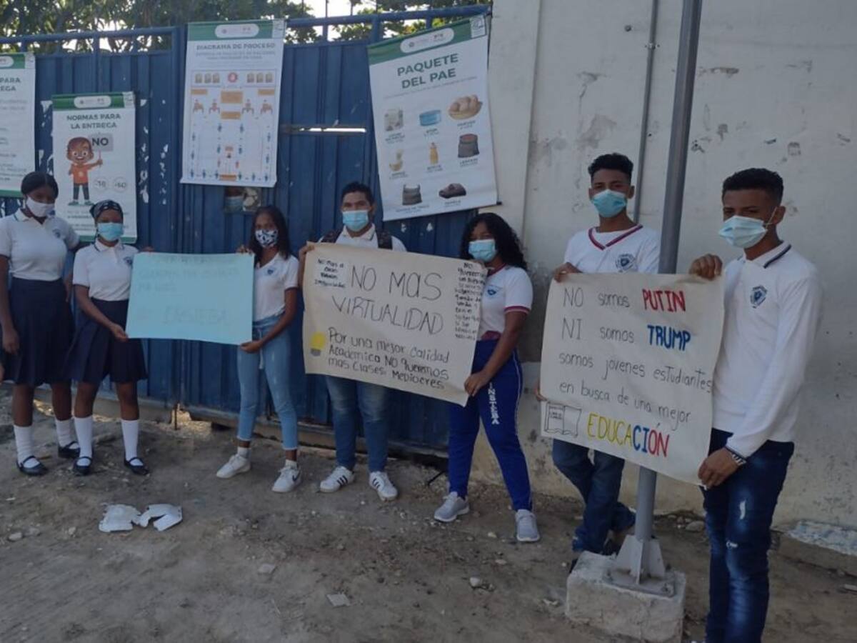 Alumnos de la I.E de Bayunca pidieron mejor infraestructura