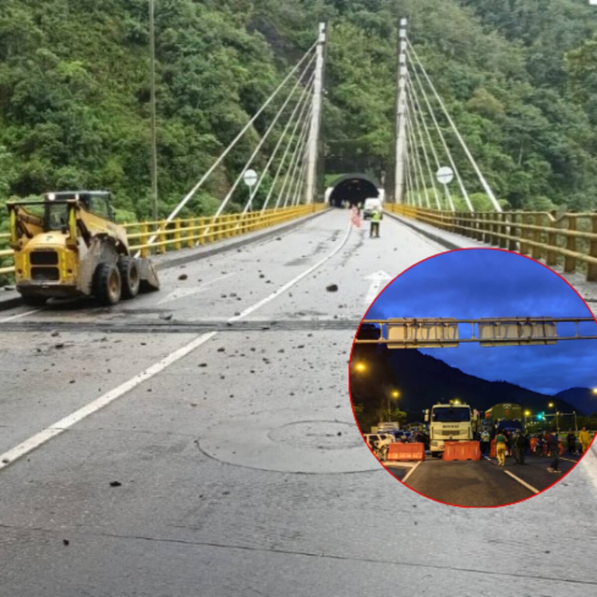 Cerrada vía Bogotá - Villavicencio por deslizamientos y caída de material