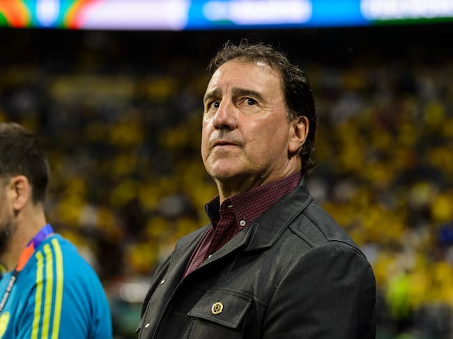 MEXICO CITY, MEXICO - JUNE 17: Colombia Head Coach Nestor Lorenzo looks on prior to the FIFA World Cup 2026 Group K match between Uzbekistan and Colombia at Mexico City Stadium on June 17, 2026 in Mexico City, Mexico. (Photo by Martín Fonseca/Eurasia Sport Images/Getty Images)