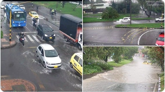 Fuertes lluvias en Bogotá han provocado inundaciones y caos en la movilidad