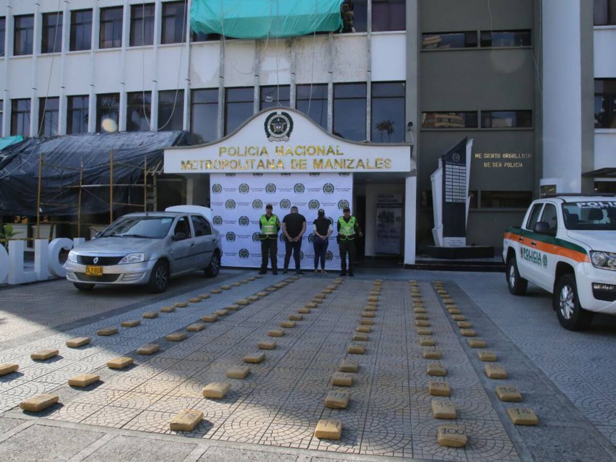 Familia de Cauca transportaba 100 kilos de marihuana por las vías de Caldas