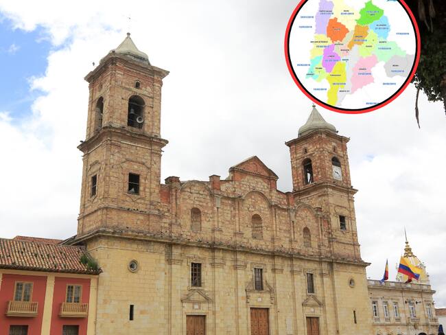 Catedral de Zipaquirá y Mapa de Cundinamarca (Getty Images)