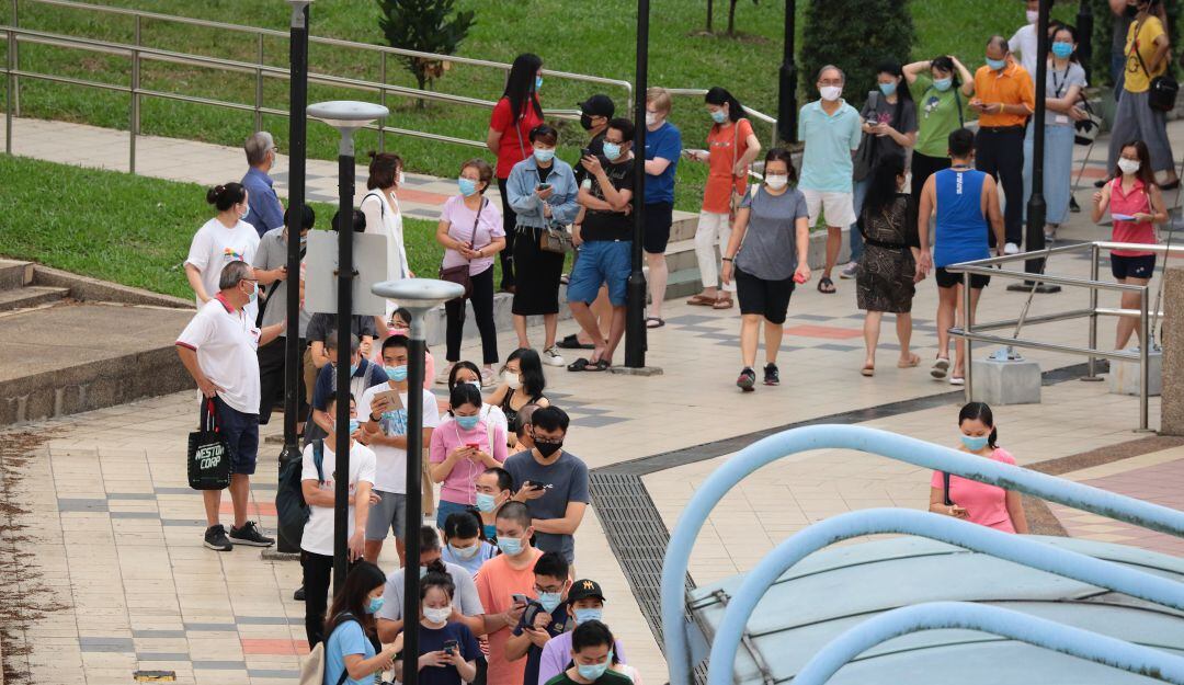 Jornada de vacunación en Singapur.