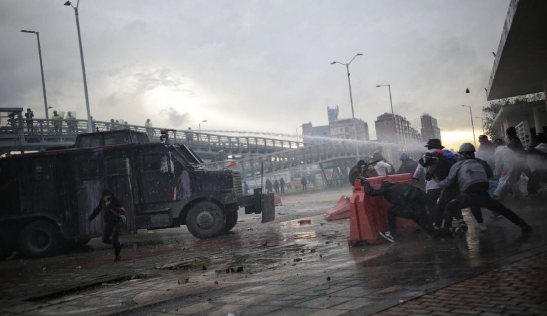 Enfrentamientos en Bogotá.