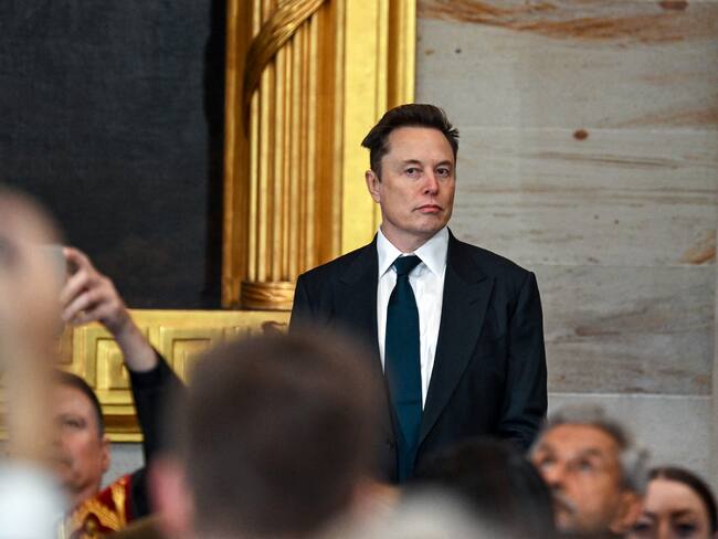 Elon Musk en la posesión de Donald Trump como presidente de Estados Unidos. FOTO: KENNY HOLSTON/THE NEW YORK TIMES/11276477p/AFP via Getty Images