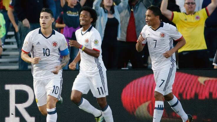 GOL JAMES COLOMBIA 2-0 PARAGUAY