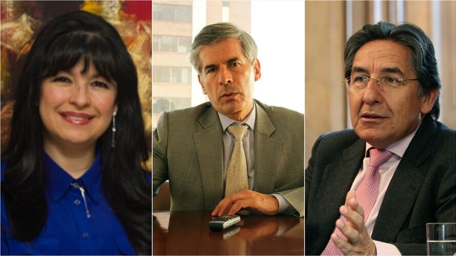 Mónica Cifuentes Osorio, Yesid Reyes Alvarado y Néstor Humberto Martínez Neira, integrantes de la terna propuesta por el presidente. Foto: Colprensa