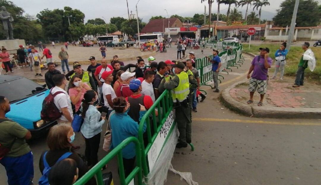 Entrada a La Parada en la frontera de Colombia con Venezuela