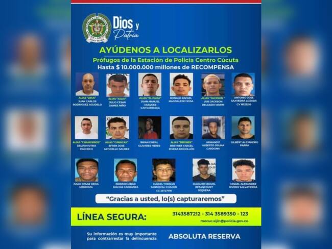 Ex militar alias &quot;Zeus&quot; y otro grupo de personas se fugaron de la estación de policía Centro, en Cúcuta.