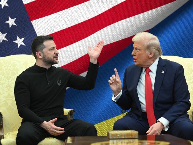 Presidente de EE. UU. Donald Trump y el presidente de Ucrania, Volodímir Zelenski.   (Foto: SAUL LOEB/AFP via Getty Images)
