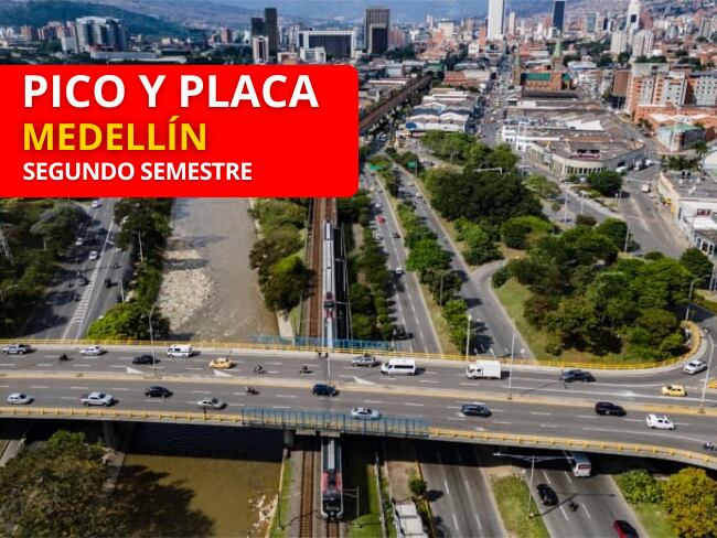 Pico y placa Medellín para agosto: FECHA OFICIAL rotación segundo semestre 2025 carros, motos y taxis