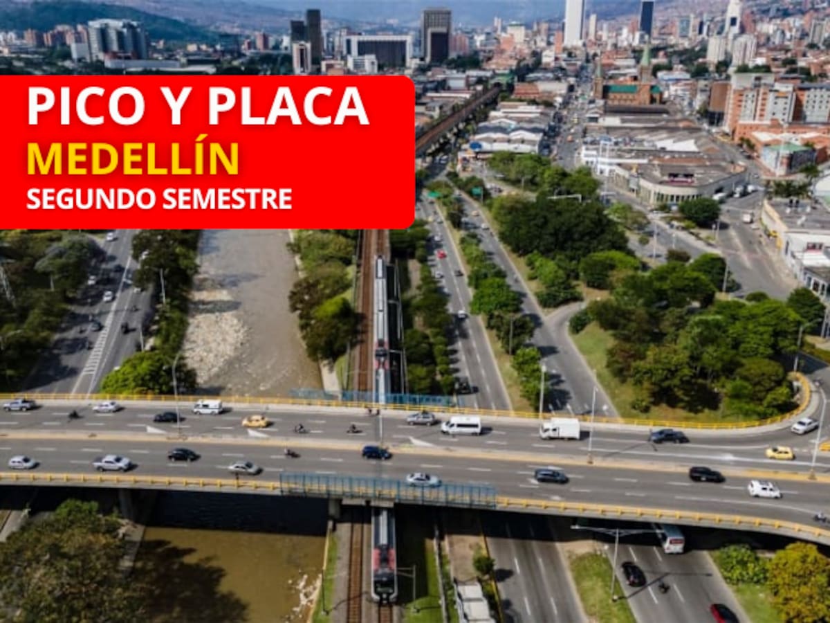 Pico y placa Medellín para agosto: FECHA OFICIAL rotación segundo semestre 2025 carros, motos y taxis