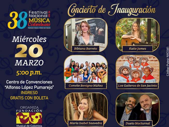 Hoy inicia el 38 Festival Nacional de la Música Colombiana, en Ibague