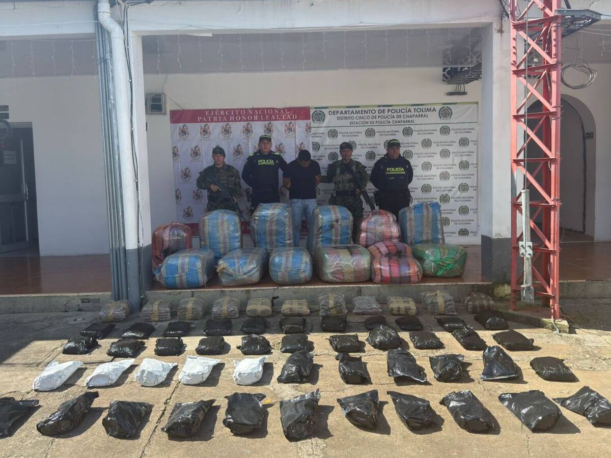 Cae en el Tolima un cargamento de 350 kilos de marihuana de las disidencias de las Farc