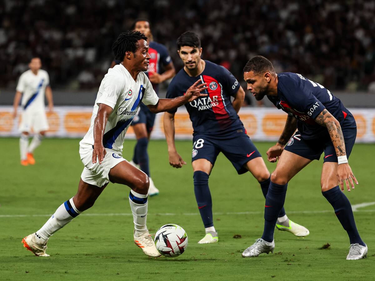Juan Guillermo Cuadrado jugó en la victoria del Inter sobre PSG