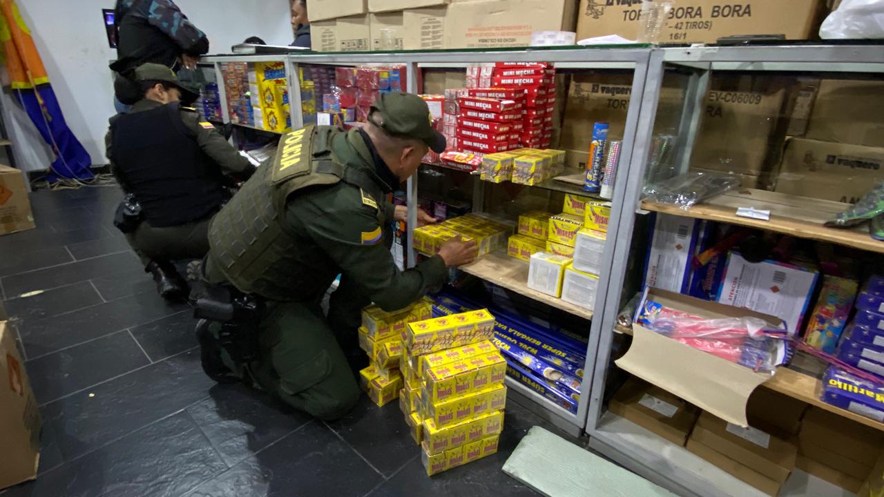 Incautación de pólvora en Guarne, Antioquia. Foto: Policía Antioquia
