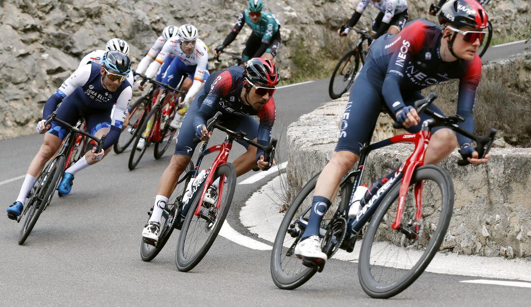 Daniel Felipe Martínez, durante la sexta etapa de la París-Niza.