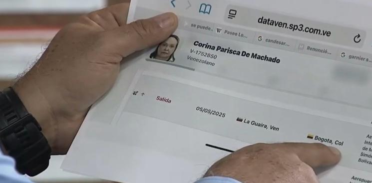 Madre de María Corina Machado habría salido de Venezuela con un tiquete aéreo La Guaira - Bogotá.
