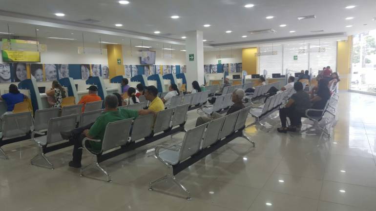 Sala de espera de Medimás en Barranquilla
