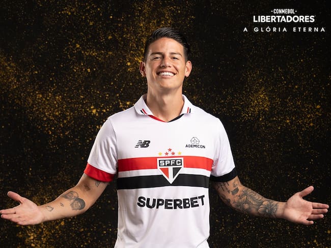 James Rodríguez presentado por la Copa Libertadores / Twitter: @LibertadoresBR