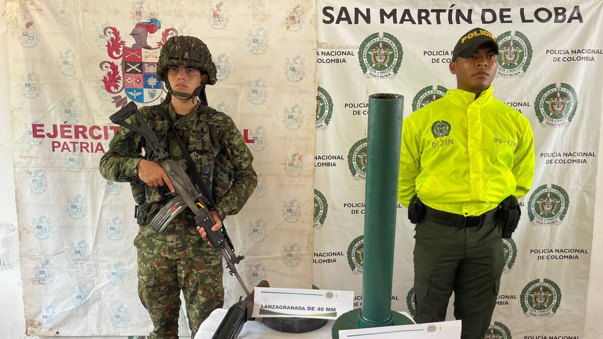 Policía y Ejército logran el hallazgo de material de guerra en el sur de Bolívar