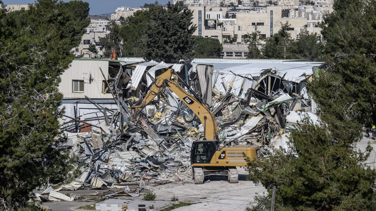 Israel demolió edificios de Naciones Unidas en Jerusalén