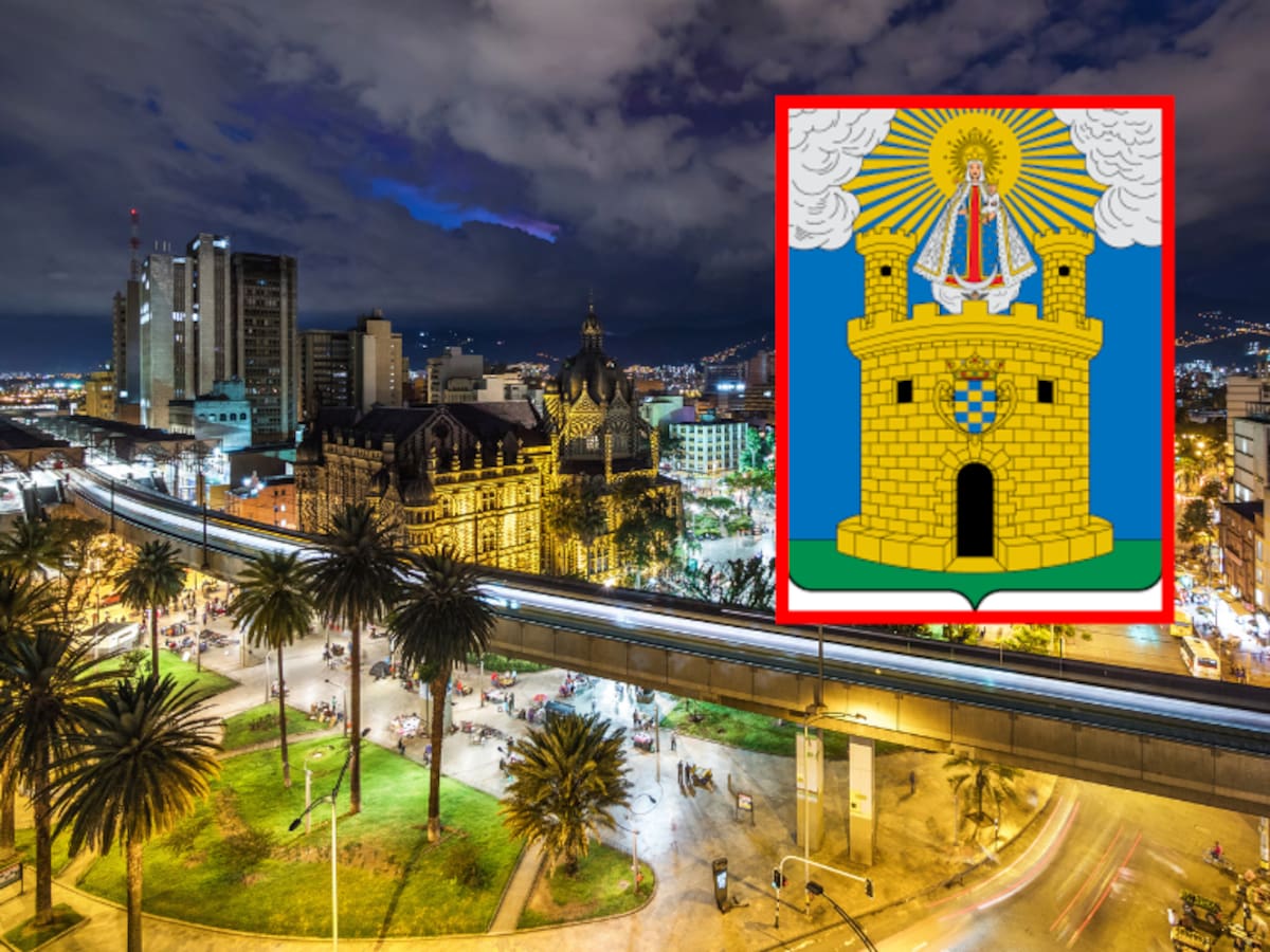 ¿Qué significado tiene el escudo de Medellín? Esta virgen se encuentra sobre la torre