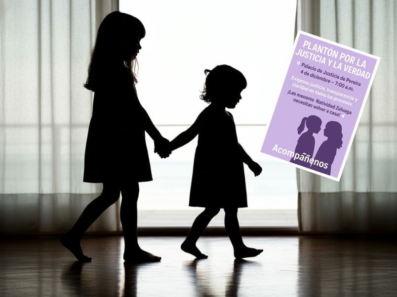 Menores de edad presuntamente secuestradas por su padre (Foto referencia IA)