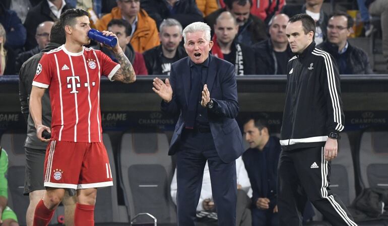 James Rodríguez y Jupp Heynckes