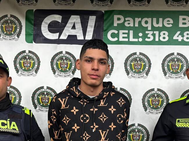 El joven capturado en Medellín.