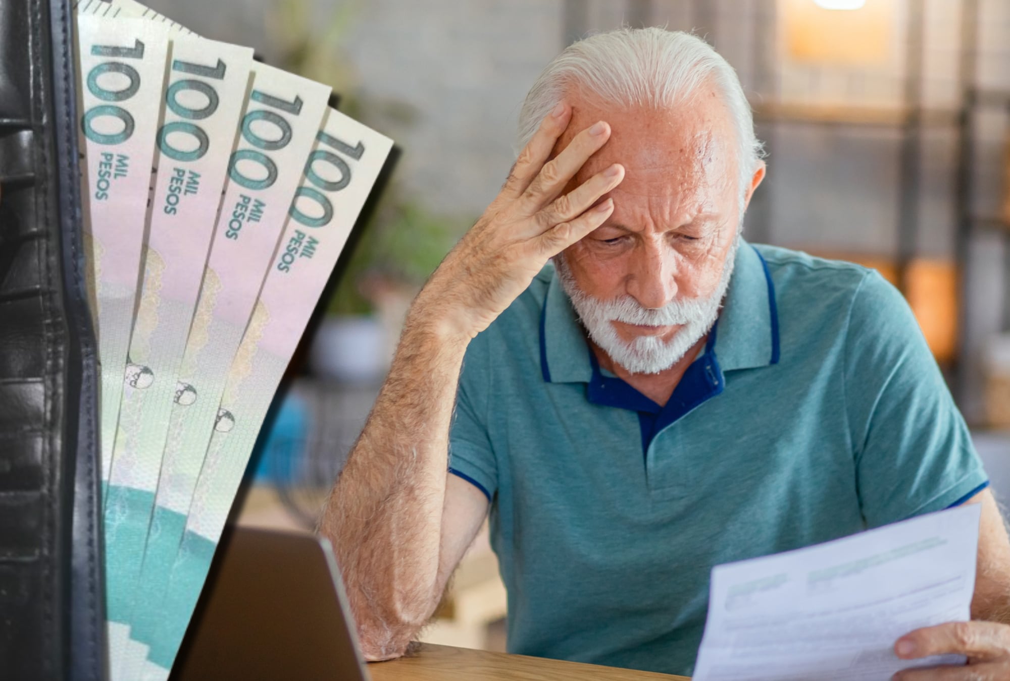 Imágenes de referencia de dinero Colombia y adulto mayor. Fotos: Getty Images