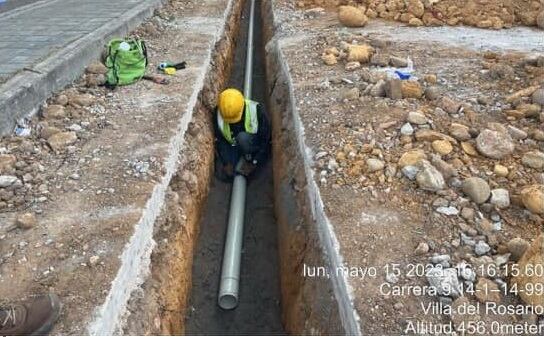 Trabajos de acueducto en Villa del Rosario - Foto: Referencia