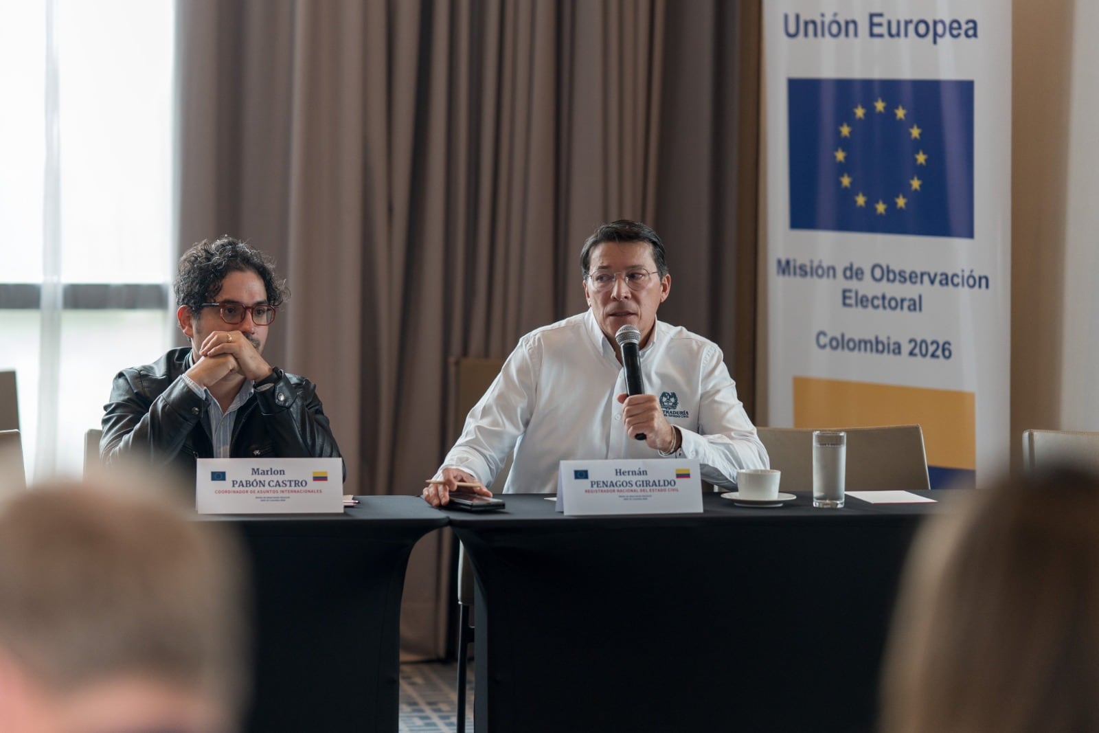 Hernán Penagos sostuvo una reunión con la Misión de Observación Electoral de la UE / Foto: Suministrada