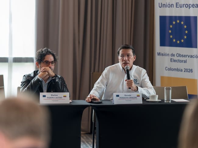 Hernán Penagos sostuvo una reunión con la Misión de Observación Electoral de la UE / Foto: Suministrada